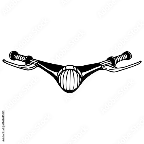 classic motorbike steering part illustration