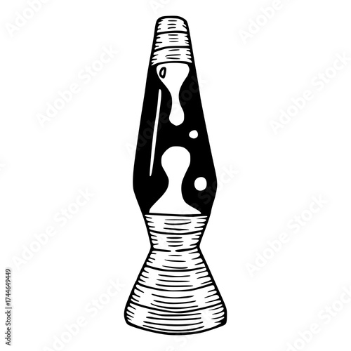 retro lava lamp vector illustration
