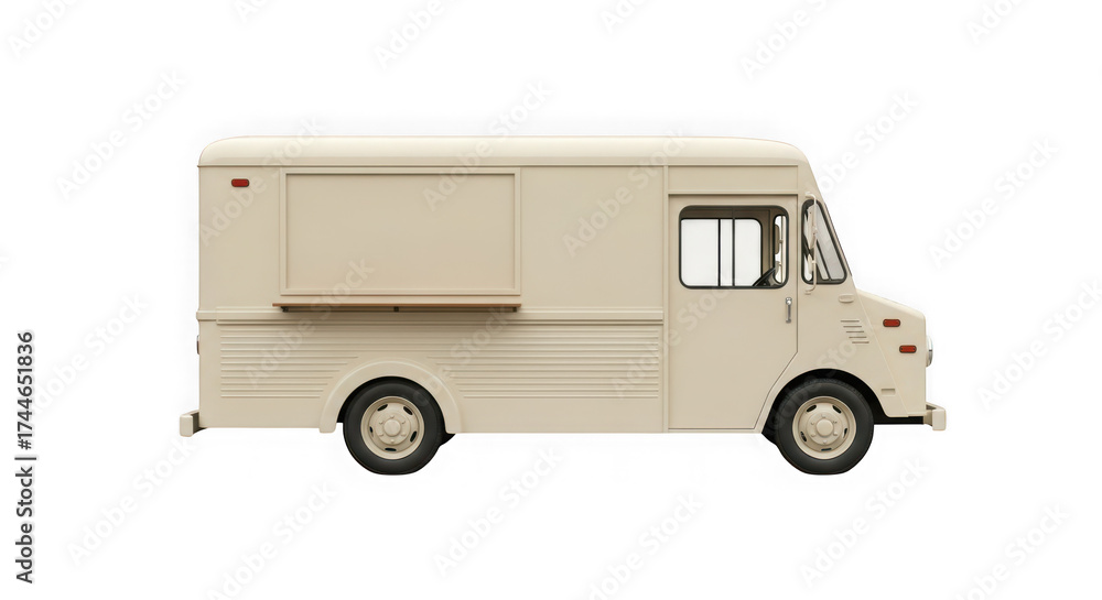 Obraz premium Food truck isolated on transparent background, a blank canvas for culinary dreams
