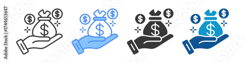 Profit Icon Set Multiple Style Collection