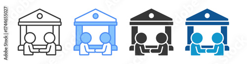 Merger Icon Set Multiple Style Collection