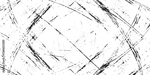 Black White Abstract Scratched Grunge Overlay Texture Background