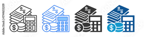 Budget Icon Set Multiple Style Collection