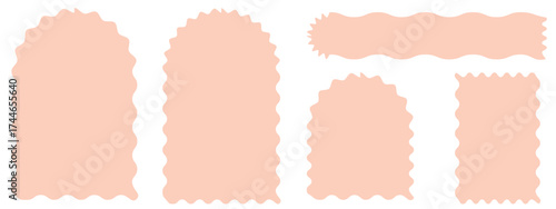 Rectangle shape frame with zigzag edge. Zigzag edge frame. Different size frames. Zigzag shape. rectangle shape with zigzag edge frame square shape.