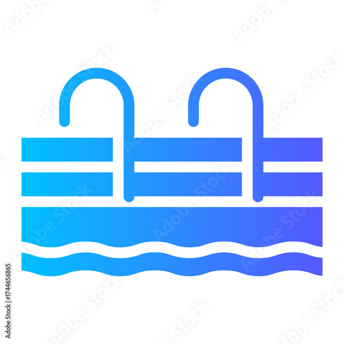 swimming pool gradient icon