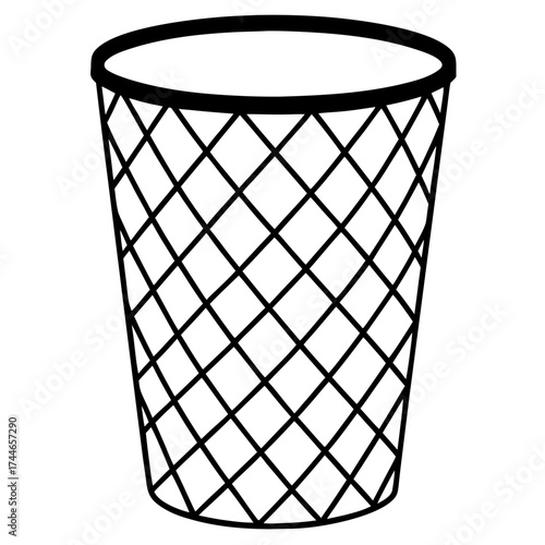 trash can isolated on white