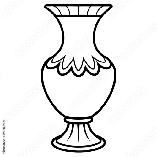 vase on white background