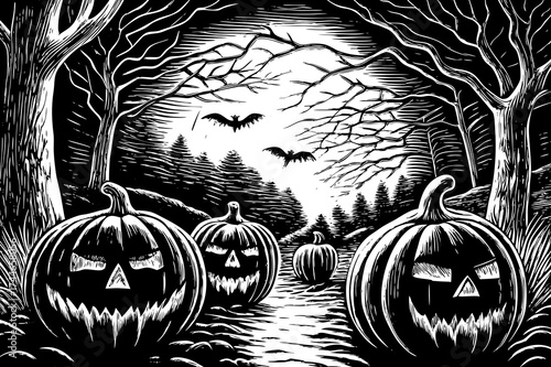 halloween pumpkin frame