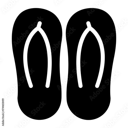 slippers glyph icon