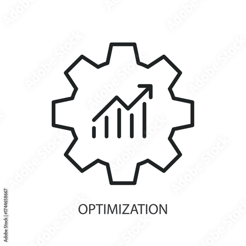 Optimization thin line vector icons.