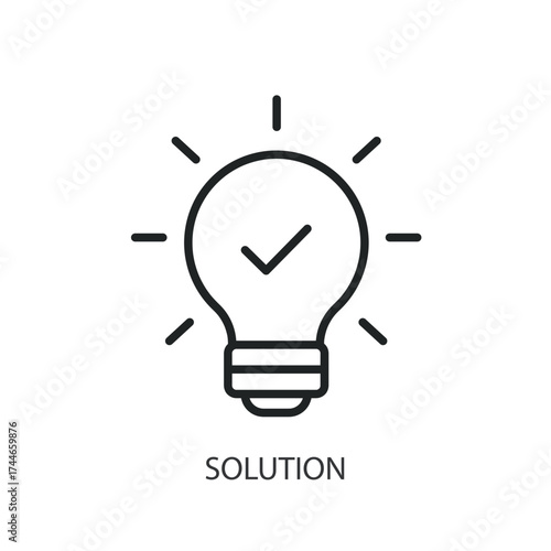 Solution thin line vector icons.