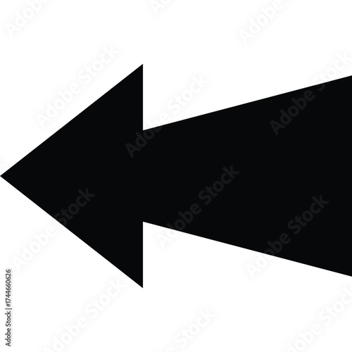 Long isolated red arrow icon on white background. Right direction arrow icon. Straight red long arrow on white background. vector illustration