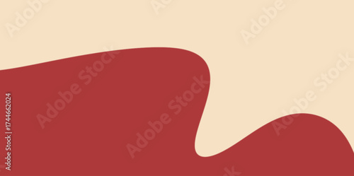 Asymmetrical Wavy Lower Abstract Background. A background with an asymmetrical, pronounced lower wave of deep red. Usage: Presentations, flyers, advertisements, headers with prominent text. 