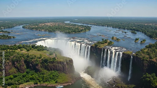 Victoria falls, a breathtaking natural wonder on the zambezi river