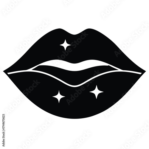 lip topcoat shimmer vector icon