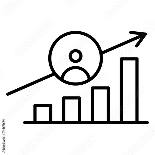 Chart Bar Success Magnifier