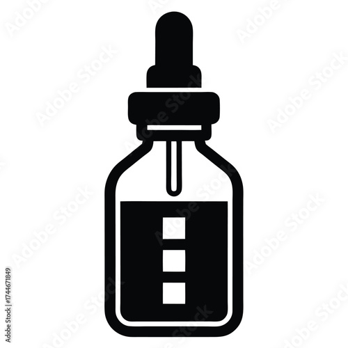 face serum ampoule vector icon