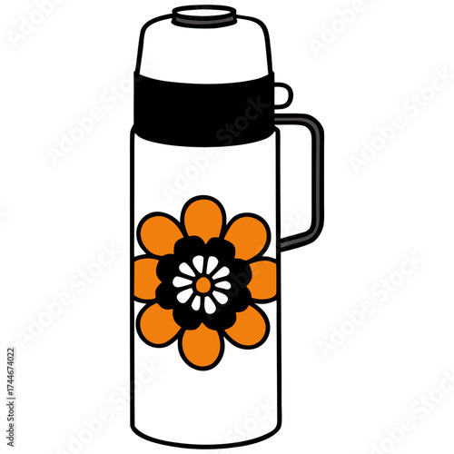 bottle of perfume with flower