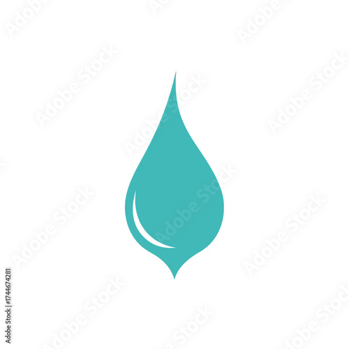 Teal water drop