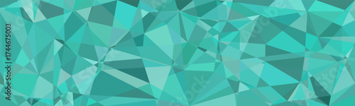 Abstract turquoise geometric background with polygon shapes creating a modern crystal-like pattern.
