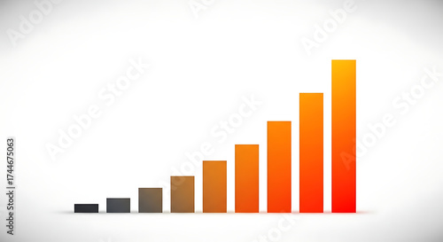 Rising bar graph showing growth and success in business and finance on a clean white background representing positive trends and upward progress in the market Free Download Rising bar graph showing growth and success in business and finance on a clean white background representing positive trends and upward progress in the market - GFXLoad