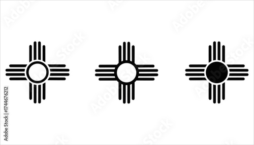 Zia, Sun, Symbol, Icon, Native, NewMexico, Tribal, Culture, Circle, Lines, ZiaSun, Spiritual, Heritage, NativeAmerican, Geometric, Design, Sign, Ancient, Tradition, SunSymbol, ZiaDesign, TribalArt, Na