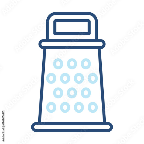 Grater Icon Color Outline Style. Vector Illustration Design