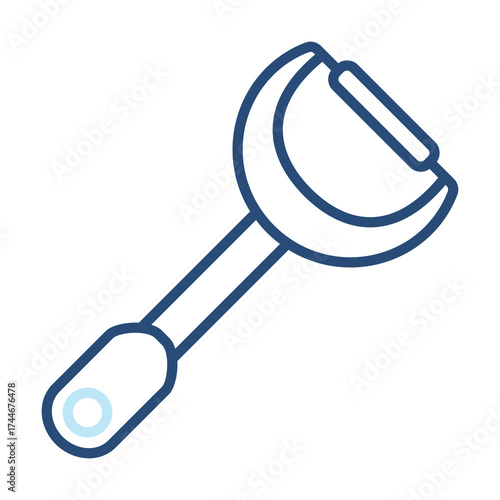 Peeler Icon Color Outline Style. Vector Illustration Design