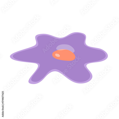 Fibroblast Vector Illustration. Vector illustration depicting human immune cells, including macrophages and mast cells, showcasing the biology of the immune system and monocyte types in immunology