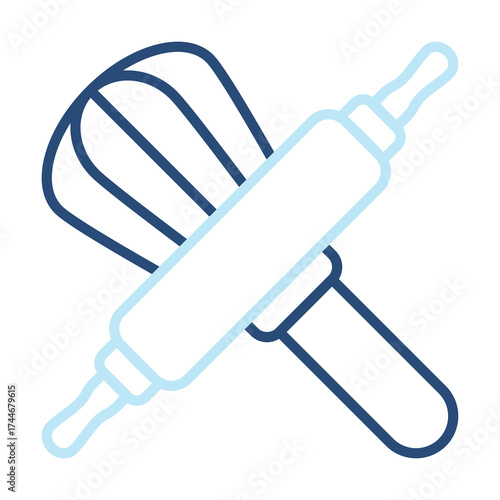 Baking Icon Color Outline Style. Vector Illustration Design