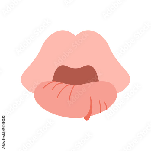 乾燥して縦にひび割れた唇