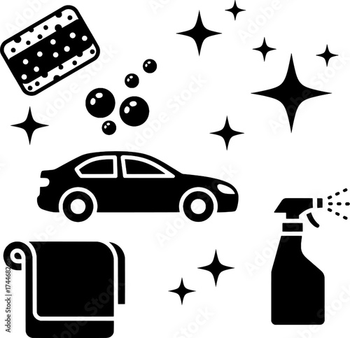 Car Wash, Detailing, and Shine Elements