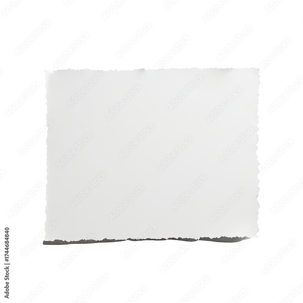 Obraz premium Torn paper piece on black. Clean and simple