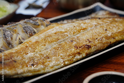 Delicious Korean Grilled Mackerel (Godeungeo Gui) on Plate