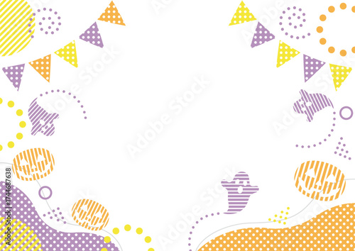 Happy Halloween Vector Contemporary Style Background Illustration With Text Space. 