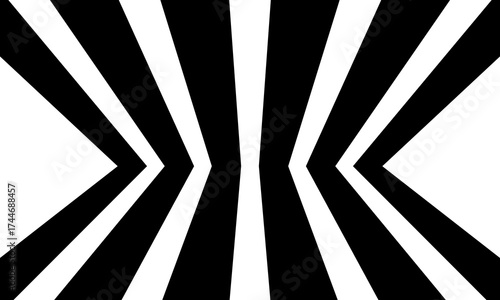 Geometric Abstract Decorative line wave Background. optical art illusion. perspective line stripes with 3d dimensional effect, Modern design