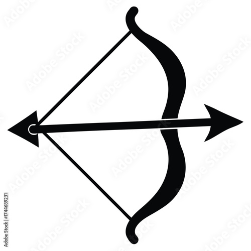 sagittarius archer bow vector icon