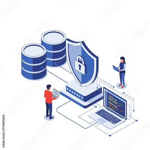 Securing digital data and protecting sensitive information through advanced cybersecurity measures.