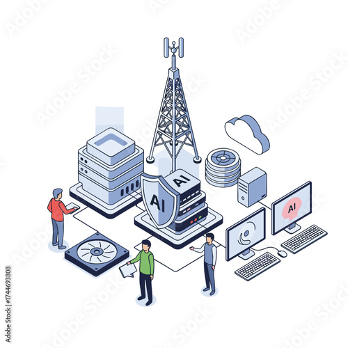 Exploring the interconnected world of artificial intelligence technology and modern network infrastructure.