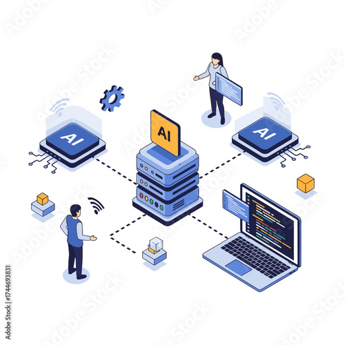 Connecting multiple artificial intelligence systems for enhanced data processing and machine learning.
