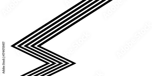 Abstract perspective line wave stripes with 3d dimensional effect. Modern design