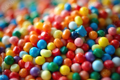 Colorful Recycled Plastic Pellets Ready for Reprocessing into New Products.  A close-up showcasing sustainable material reuse in the circular economy.