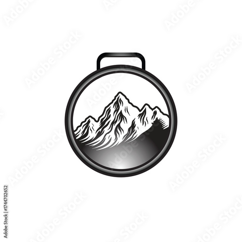 mountain marathon trail run medal design,trail run logo design
