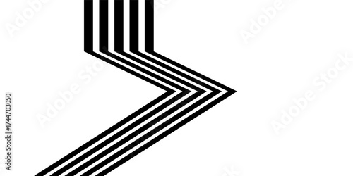 Abstract perspective line wave stripes with 3d dimensional effect. Vector eps10