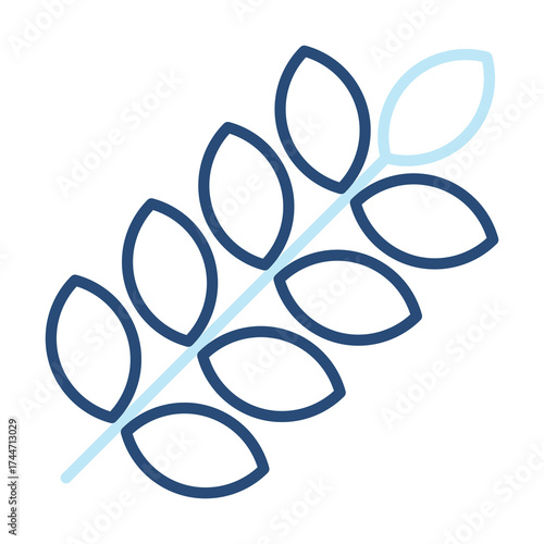 Wheat Icon Color Outline Style. Vector Illustration Design