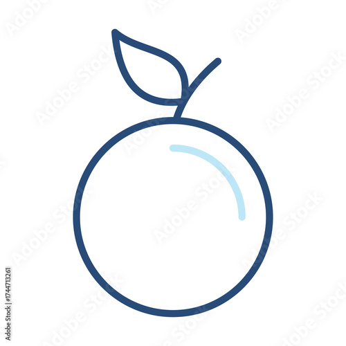 Orange Icon Color Outline Style. Vector Illustration Design