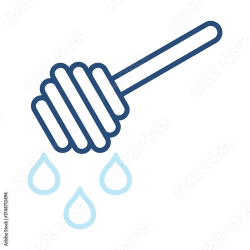 Honey Icon Color Outline Style. Vector Illustration Design