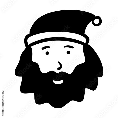 santa black icon