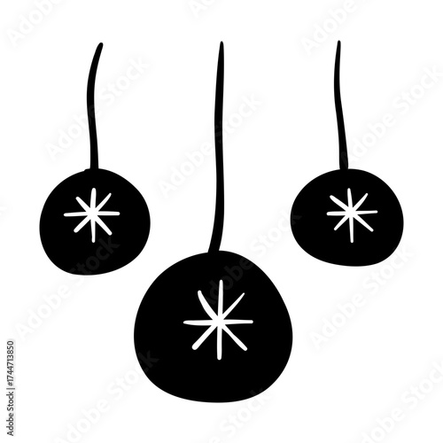 baubles black icon
