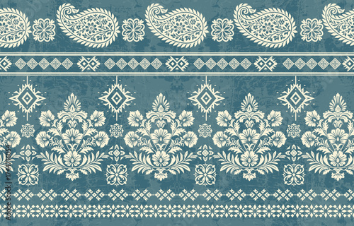 Ethnic Motifs Ikat floral paisley embroidery floral. Ethnic Saree Ethnic oriental pattern traditional.Ikat embroidery style abstract embroidery design for texture,fabric,clothing,wrapping,decoration	
